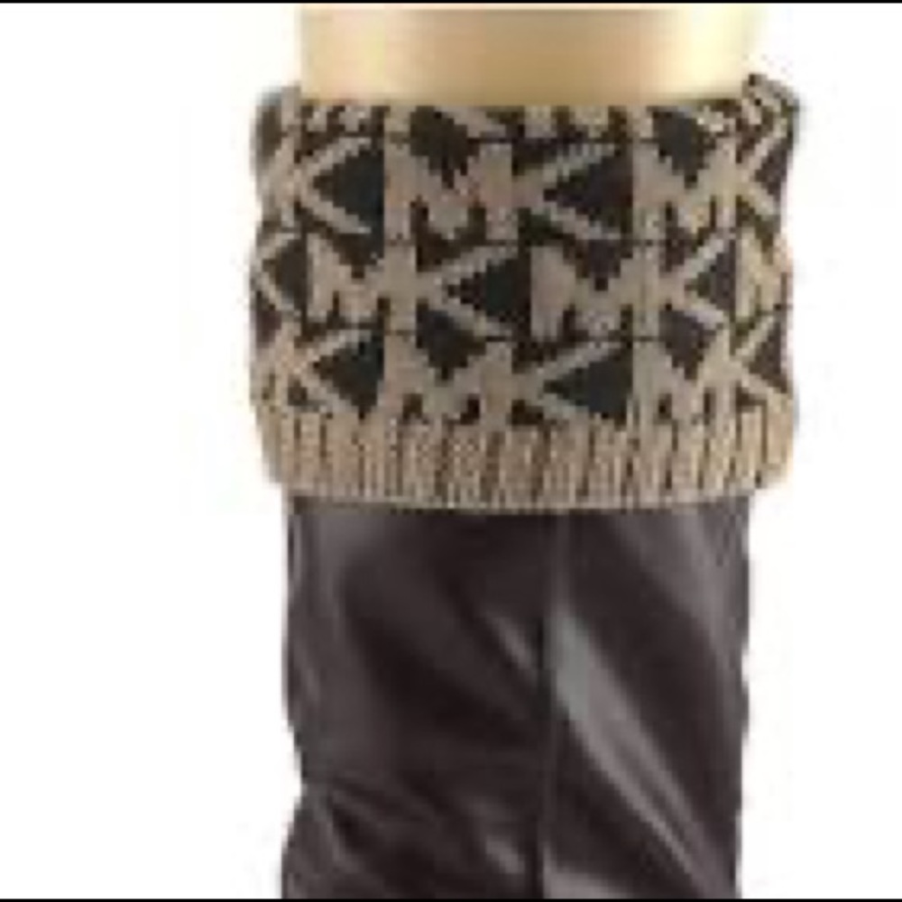 🆕Michael Kors Boot Socks Brown/Tan Logo - Picture 8 of 8